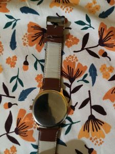 Classic Brown Leather Strap Watch