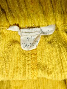 Girls Yellow Corduroy Button-Front Skirt