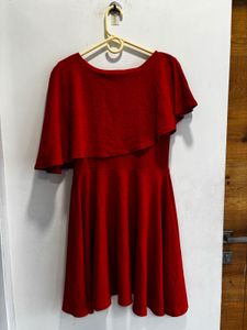 Pinteresty Asymmetrical Ruffled Red Dress
