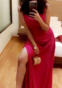 Elegant Pink Maxi Dress