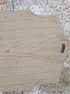 Classic Beige Cable Knit Vest