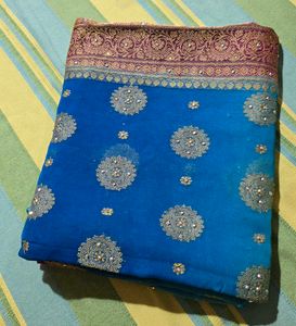 eligent saree with blouse(size-34)