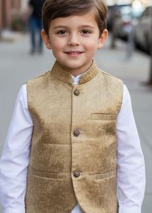 Gold Kids' Formal Vest