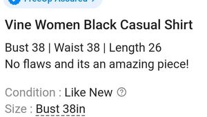 WOMEN BLACK CASUAL FORMAL SHIRT PANT