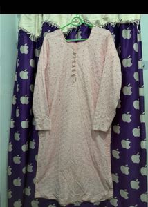 Baby Pink Kurti with Dupatta Set