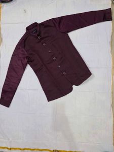 Men's Maroon Ethnic Waistcoat Set