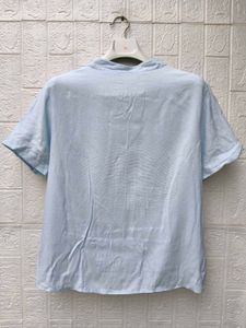 New with tag Light Blue Casual Short Sleeve Top