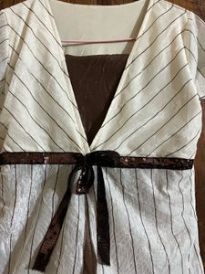 Stylish Striped Blouse with Sequins
