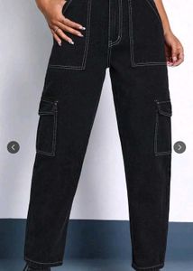 Black Cargo Jeans
