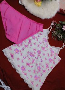 Cute Butterfly Print Camisole &amp; Panty Set
