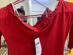 Offsoulder Red Bodycon Dress