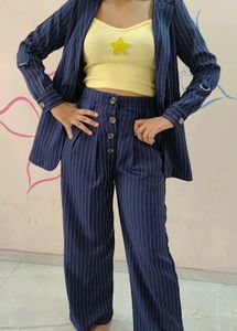 Pinstripe Co-ord Set with Blazer & Pants