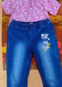 Branded Set Of Top &amp; Jeans