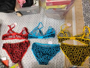 Bra &amp; Panty Sets Combo Of 3