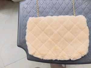 Fuzzy Peach Crossbody Bag
