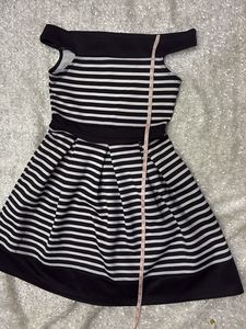 Chic Off-Shoulder Striped Dress