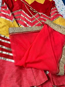 Red &amp; Gold Lehenga Choli Set