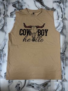 Cowboy Hello Graphic Tank Top