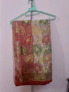 Multicolour Cotton Silk Saree