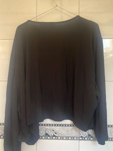 Elegant Black Open Front Cardigan
