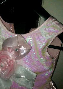 Sparkling Pink Flower Girl Dress