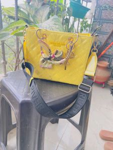 River Island Yellow Tote Bag