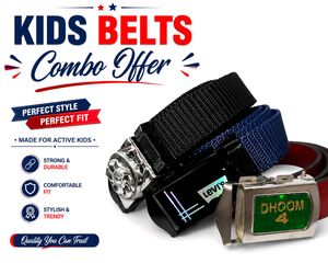 New Kids 3 Belts mix color Combo Offer