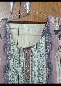Vintage Floral Print Kurta set