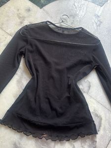 Y2K Leopard Print Lace detail Top
