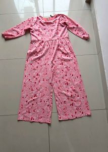 Pink Floral Jumpsuit