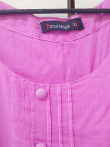 Pink Cotton Kurti