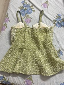 Peplum Style Embroidered Top