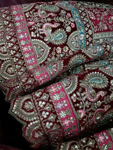 bridal lehenga with two dupatta