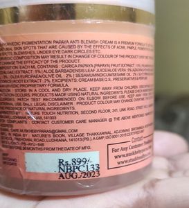 Ayurvedic Pigmentation Papaya Anti Blemish Cream