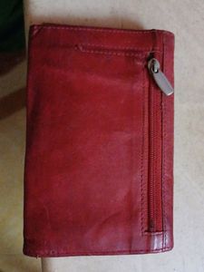 Soft Red Genuine Leather Wallet
