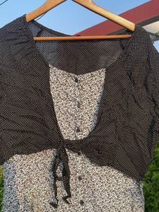 Cute Floral &amp; Polka Dot Dress