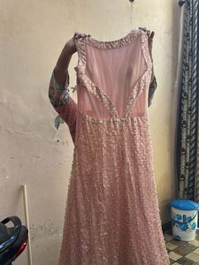 Beautiful Pink Embellished Ethnic Gown