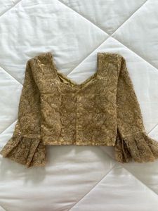 Embellished antique Golden Blouse