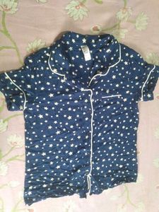 Star Print Pajama Top