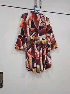 Multicolour Frilled 3/4th Sleeve Tops