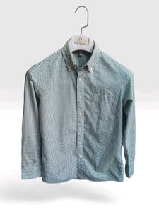 Classic Green Gingham Button-Down Shirt