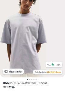H&amp;M Pure cotton relaxed Fit Tshirt - 2XL