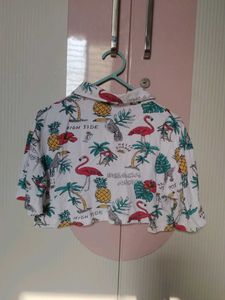 Cropped Tropical Shirt
