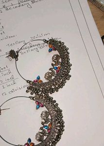 Boho Peacock Jhumka Earrings