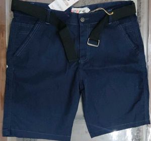 Red Camel Shorts with Belt