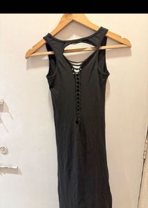Black Strappy  Back Maxi Dress