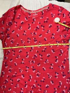 Jockey Pink Cherry Printed Sleep Dress