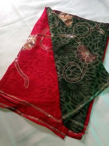 Sparkling Floral Embellished Saree