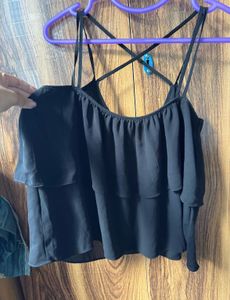Black Layered Cami Top