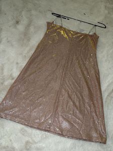 Sparkly Rose Gold Mini Dress